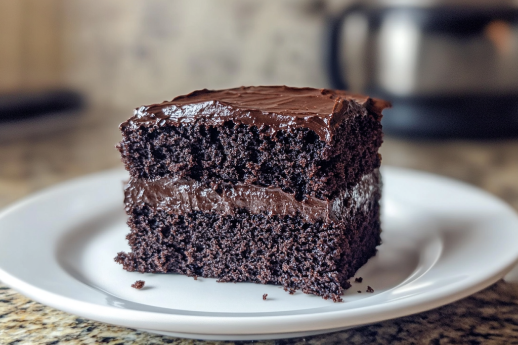 Chocolate Zucchini Cake slice