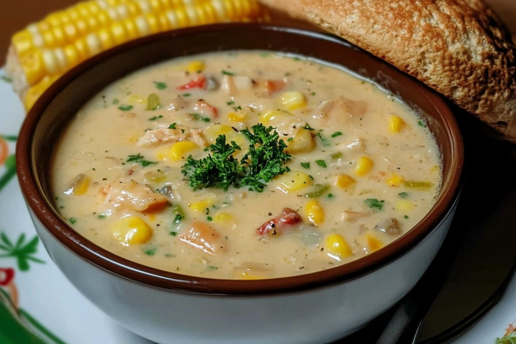 crab corn chowder soup
