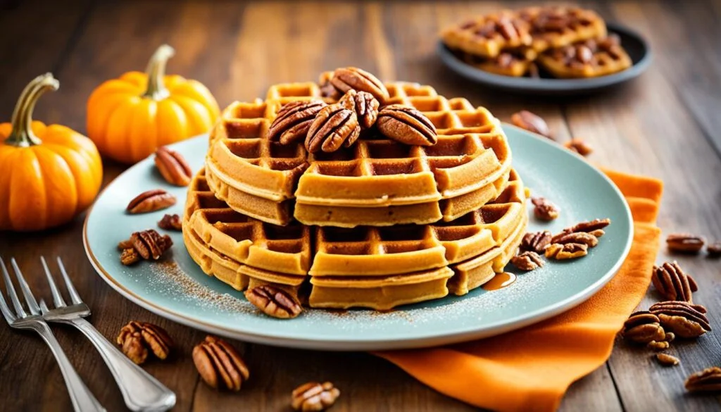 Pumpkin Pecan Waffles