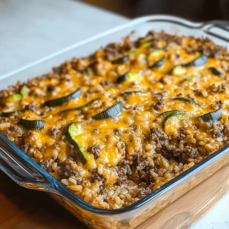 Zucchini Beef Rice Casserole