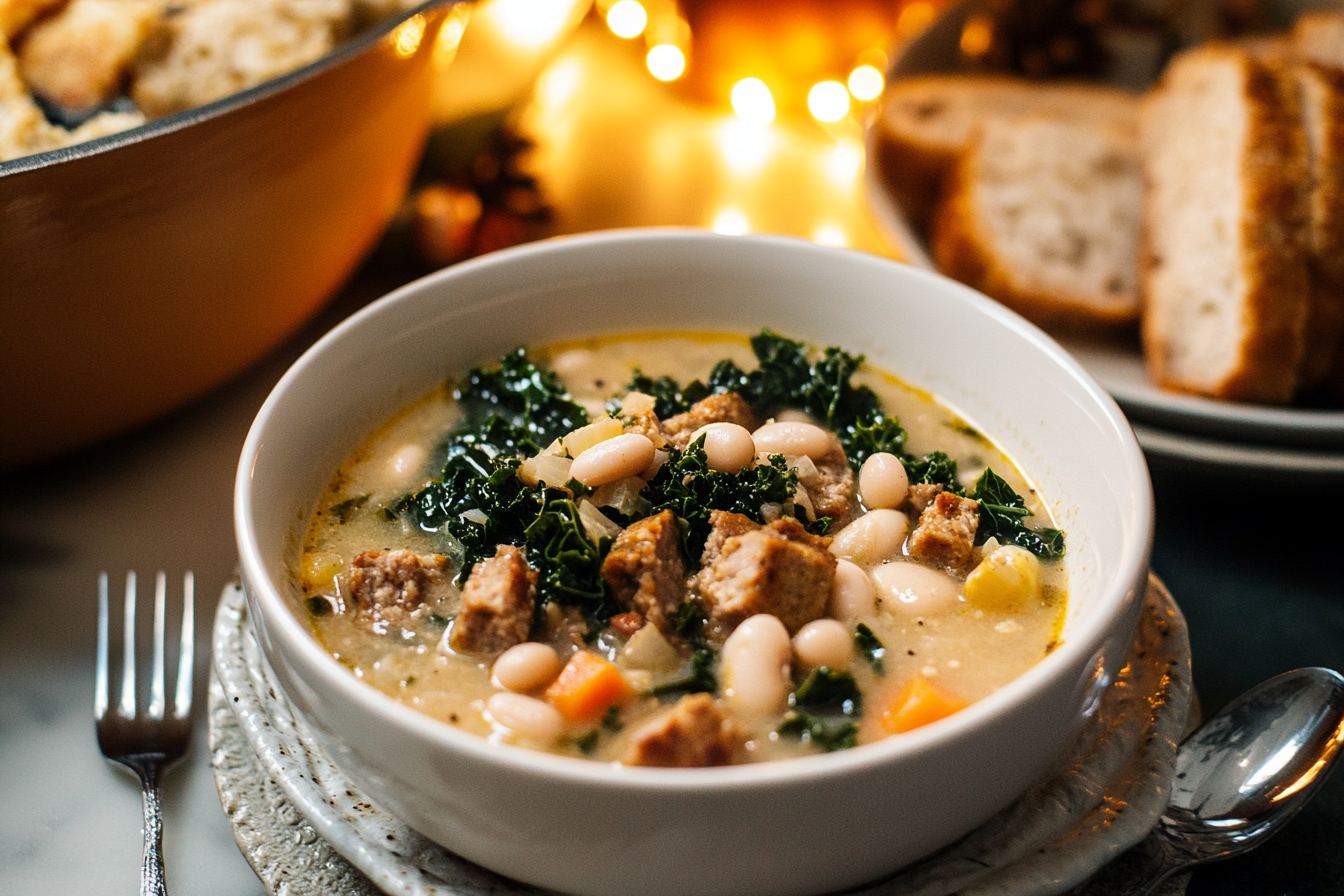 Sausage and White Bean Kale Soup