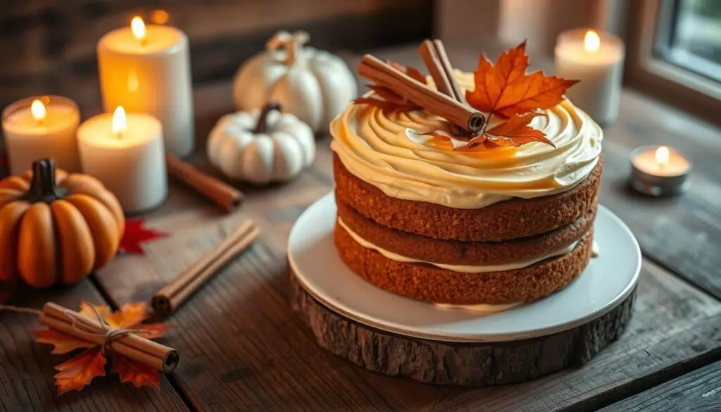 spice cake and pumpkin mix dessert